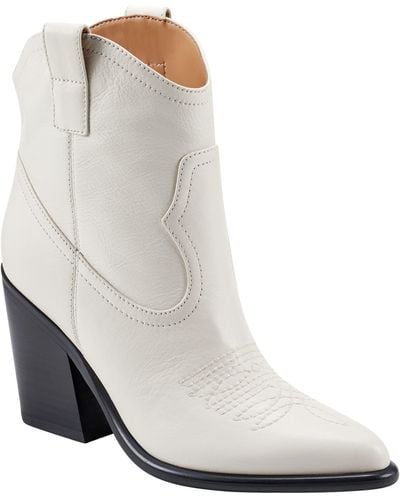Marc Fisher Jalella Pointed Toe Western Boot - White