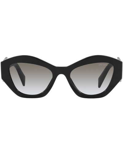 Prada Symbole 53mm Cat Eye Sunglasses - Black