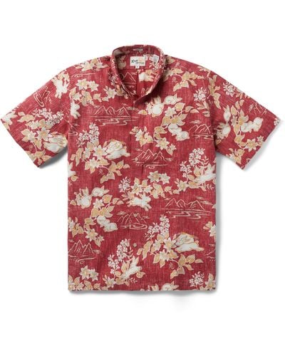Reyn Spooner Classic Fit Year Of The Rabbit Short Sleeve Button-down Shirt - Red