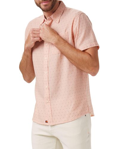 The Normal Brand Freshwater Short Sleeve Button-up Shirt - Pink