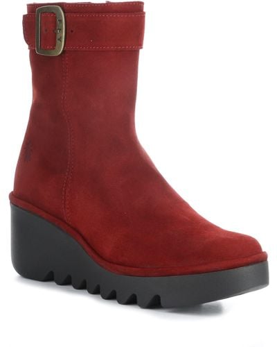 Fly London Bepp Wedge Bootie - Red