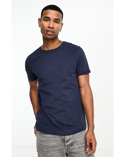 ASOS Roll Sleeve T-shirt - Blue