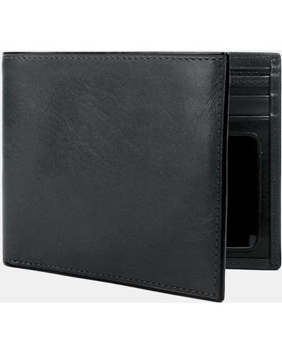 Bosca Leather Bifold Wallet - Black