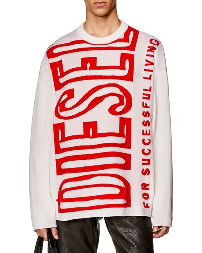 DIESEL Diesel K-floyd Logo Wool Sweater - Red