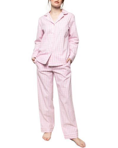 Petite Plume Gingham Pajamas - Pink