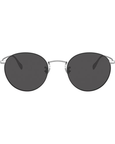 Oliver Peoples Coleridge Sun 50mm Tinted Round Sunglasses - Metallic