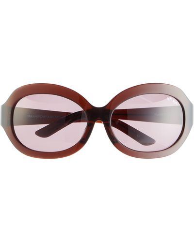 TAKAHIROMIYASHITA TheSoloist. Keith 1 67mm Oversize Round Sunglasses - Brown