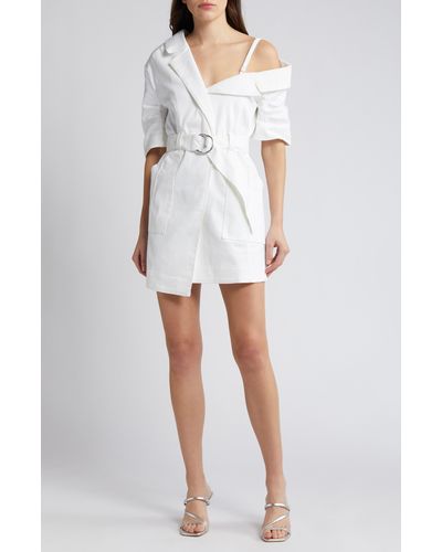Cinq À Sept Milly Asymmetrical Belted Utility Dress - White