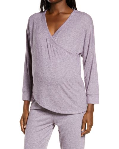 Belabumbum Anytime Nursing/maternity Sweatshirt - Purple