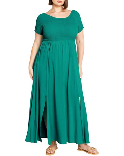 City Chic Caelynn Maxi Dress - Green