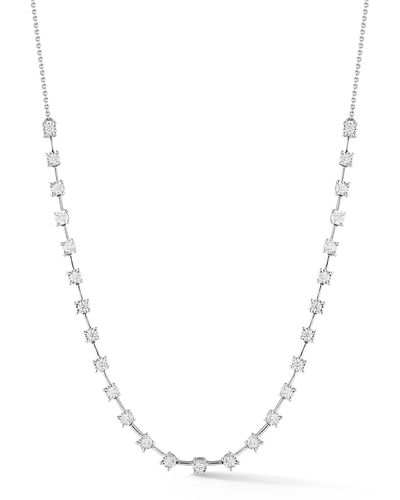 Dana Rebecca Ava Bea Interval Diamond Tennis Necklace - White