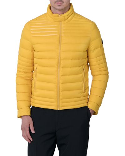 The Recycled Planet Company Emory Water Resistant Down Recycled Nylon Puffer Jacket - Yellow
