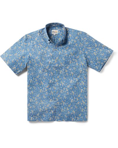Reyn Spooner Classic Fit Kettle Floral Print Short Sleeve Button-down Shirt - Blue