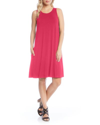 Karen Kane Chloe Swing Jersey Dress - Pink