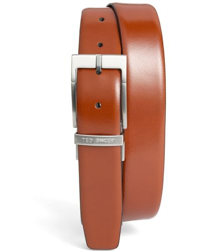 Ted Baker Reversible Leather Belt - Orange