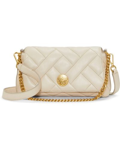 Vince Camuto Kisho Quilted Leather Crossbody Bag - Natural