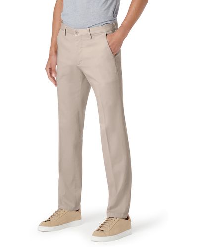 Bugatchi Flat Front Stretch Chinos - Natural