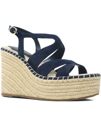 Kenneth Cole Solace Platform Wedge Sandal - Blue