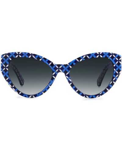 Kate Spade Paisleigh 55mm Gradient Cat Eye Sunglasses - Blue