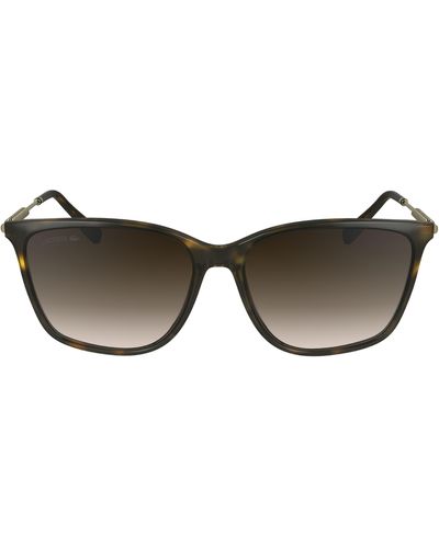 Lacoste Premium Heritage 57mm Gradient Rectangular Sunglasses - Multicolor