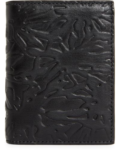 Comme des Garçons Forest Embossed Leather Bifold Wallet - Black