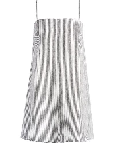 Reformation Aubree Stripe Linen Dress - White