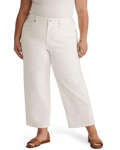 Madewell Perfect Vintage Crop Wide Leg Jeans - White