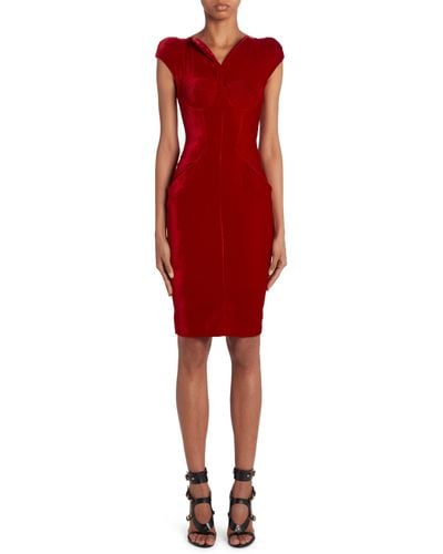 Tom Ford Velvet Cocktail Dress - Red
