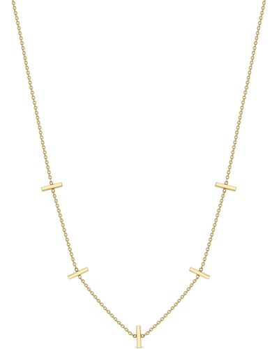 Zoe Chicco 14k Bar Station Necklace At Nordstrom - Multicolor