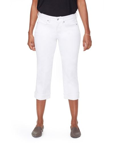 NYDJ Marilyn Straight Leg Capri Jeans - White