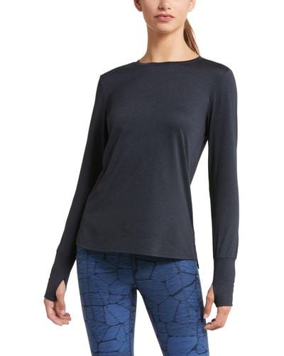 Zella Liana Restore Soft Lite Long Sleeve T-shirt - Blue