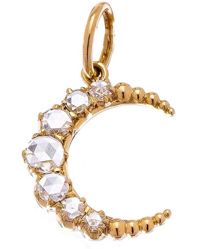 Sethi Couture Crescent Diamond Pendant - Metallic