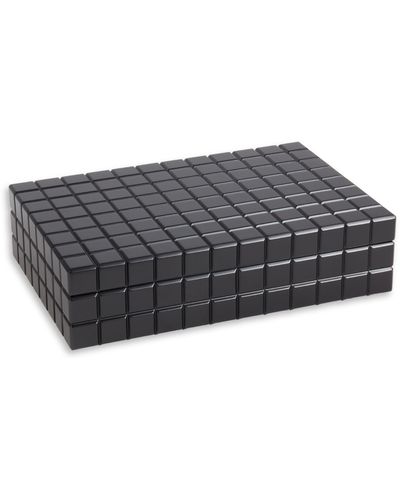 Bey-berk Modern Cube Watch Storage Box - Black