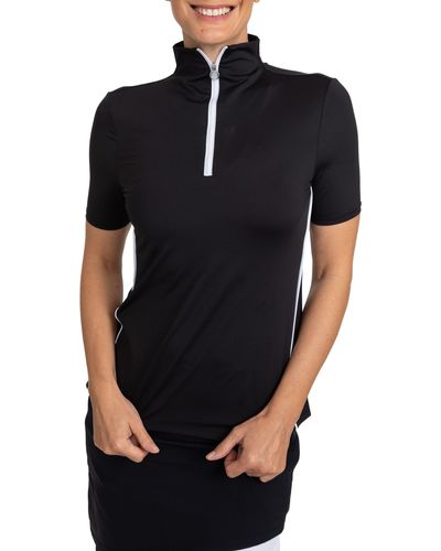 KINONA Keep It Covered Short Sleeve Golf Top - Black