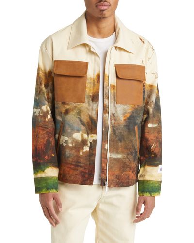 KROST Landscape Print Cotton Zip-up Jacket - Multicolor