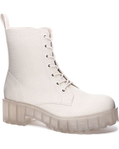 Dirty Laundry Mazzy Lace-up Boot - White