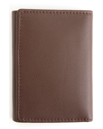 ROYCE New York Personalized Trifold Wallet - Brown