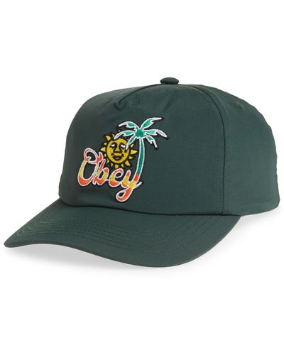 Obey Tropical Adjustable Baseball Cap - Green