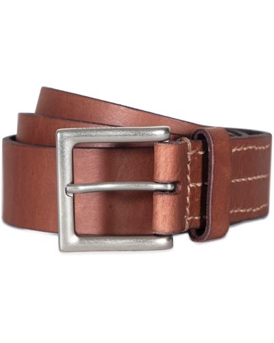 AllSaints Metal Tipped Leather Belt - Brown