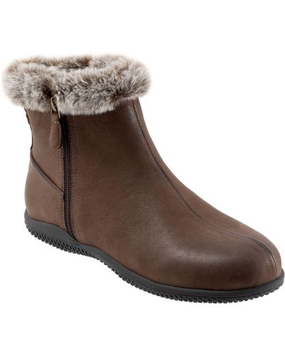 Softwalk Helena Faux Fur Lined Bootie - Brown
