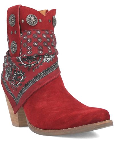 Dingo Bandida Side Zip Western Boot - Red