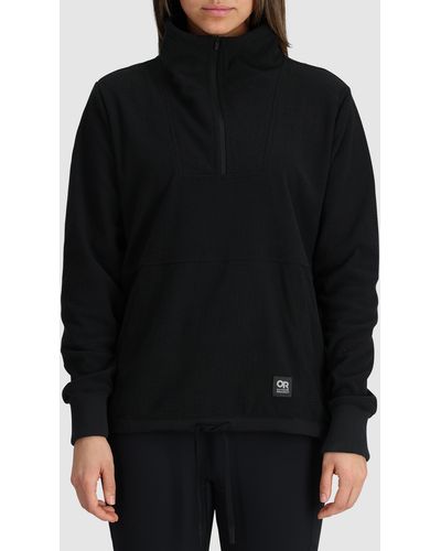 Outdoor Research Trail Mix Quarter Zip Pullover - Black