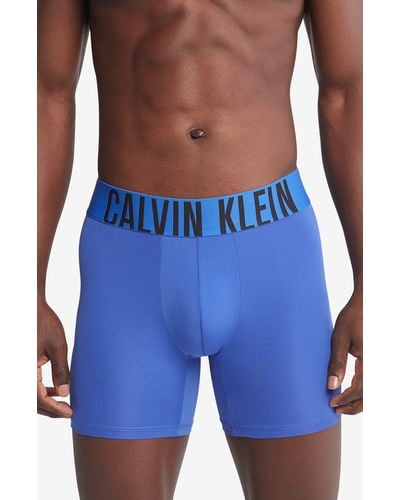 Calvin Klein 3-pack Intense Power Microfiber Boxer Briefs - Blue
