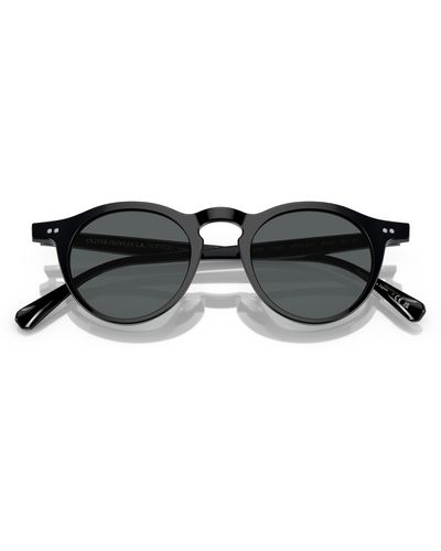Oliver Peoples Op-13 47mm Polarized Round Sunglasses - Black