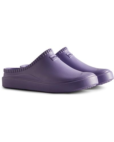 HUNTER Gender Inclusive In/out Bloom Clog - Purple