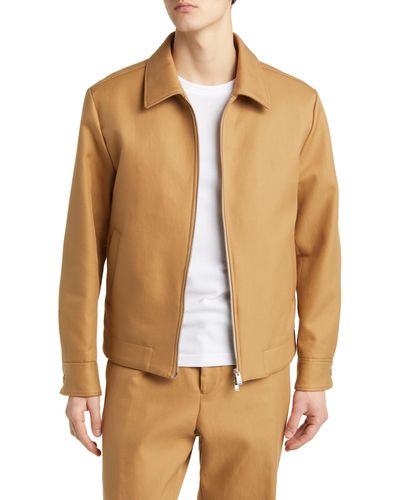 BOSS Hanry Wing Cotton Twill Jacket - Brown