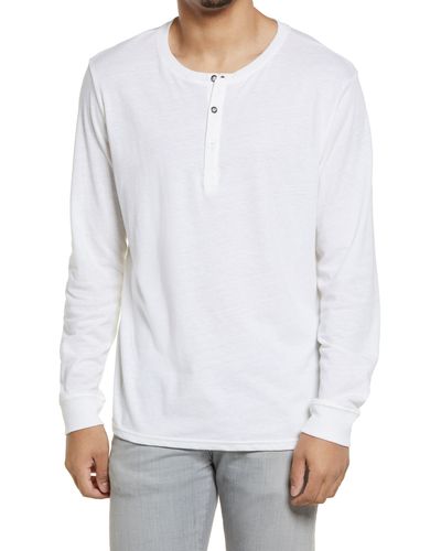 Threads For Thought Long Sleeve Henley In White At Nordstrom Rack