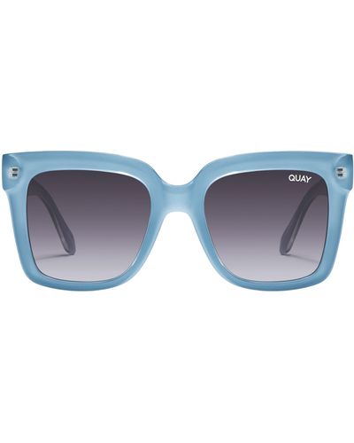 Quay Icy 47mm Gradient Square Sunglasses - Blue