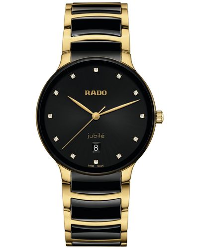 Rado Centrix Diamond Bracelet Watch - Black