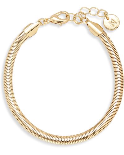 BP. Flat Snake Chain Bracelet - White